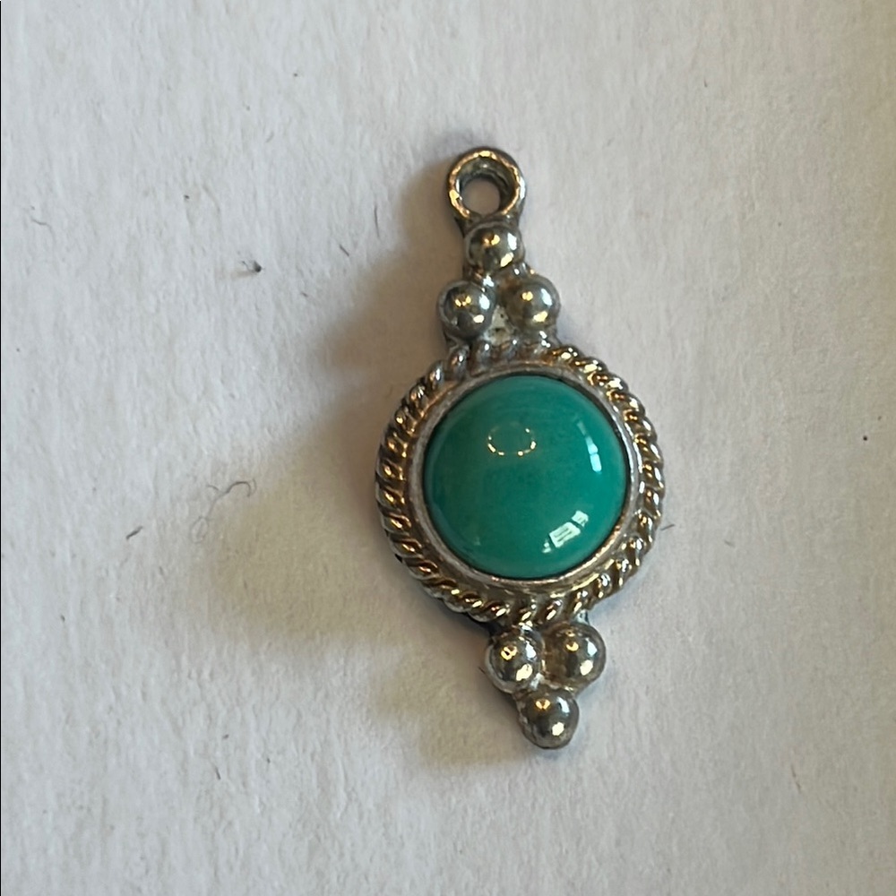 Turquoise and Sterling Silver Filigree Necklace with Ornate Design